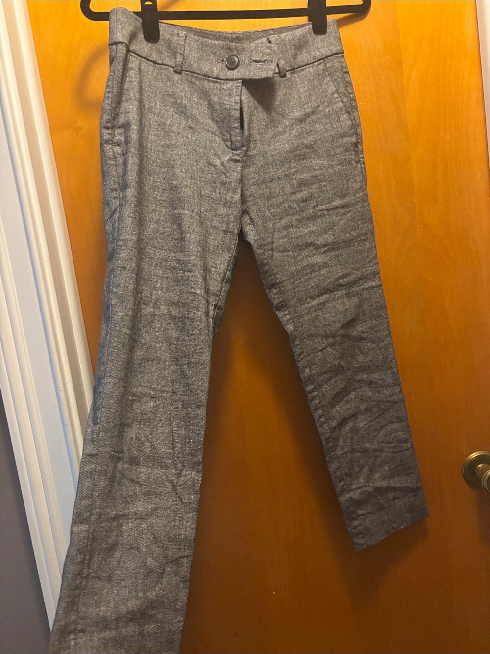 LOFT Gray Cropped Slim Straight Jeans